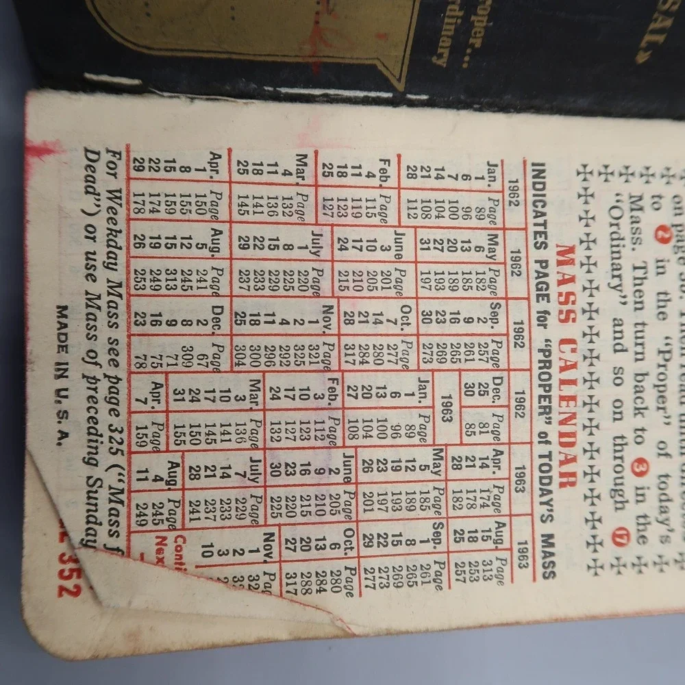 My Sunday Missal Father Stedman 1938 Religion English Catholic Mass 1961